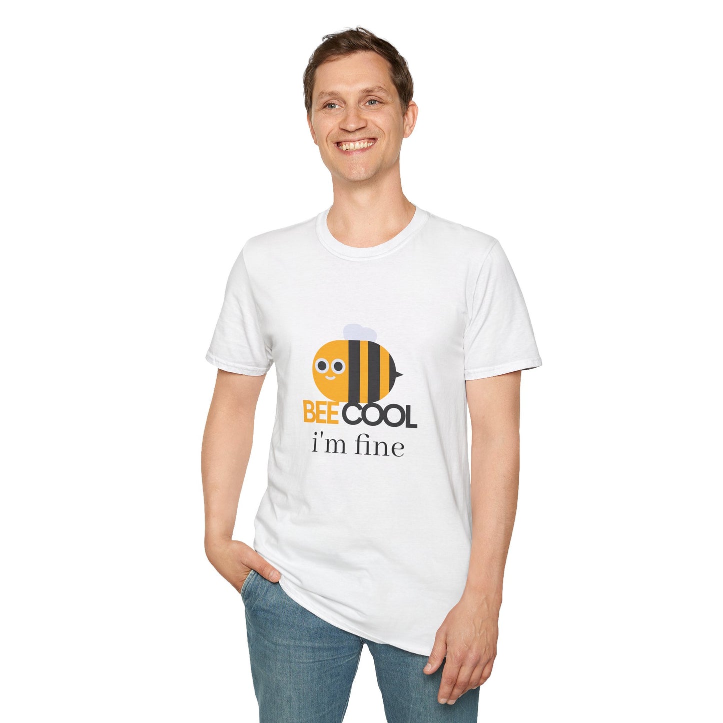 Bee Cool Unisex Softstyle T-Shirt - Fun and Playful Graphic Tee for Bee Lovers