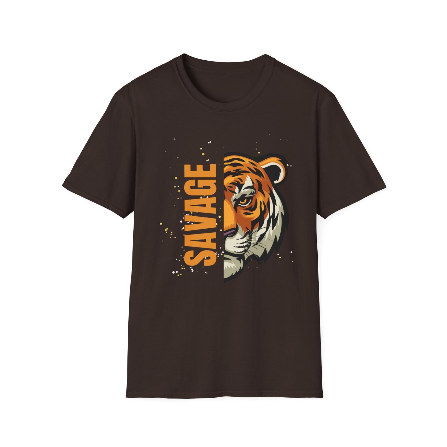 Savage Tiger Unisex Softstyle T-Shirt - Trendy Graphic Tee for Animal Lovers
