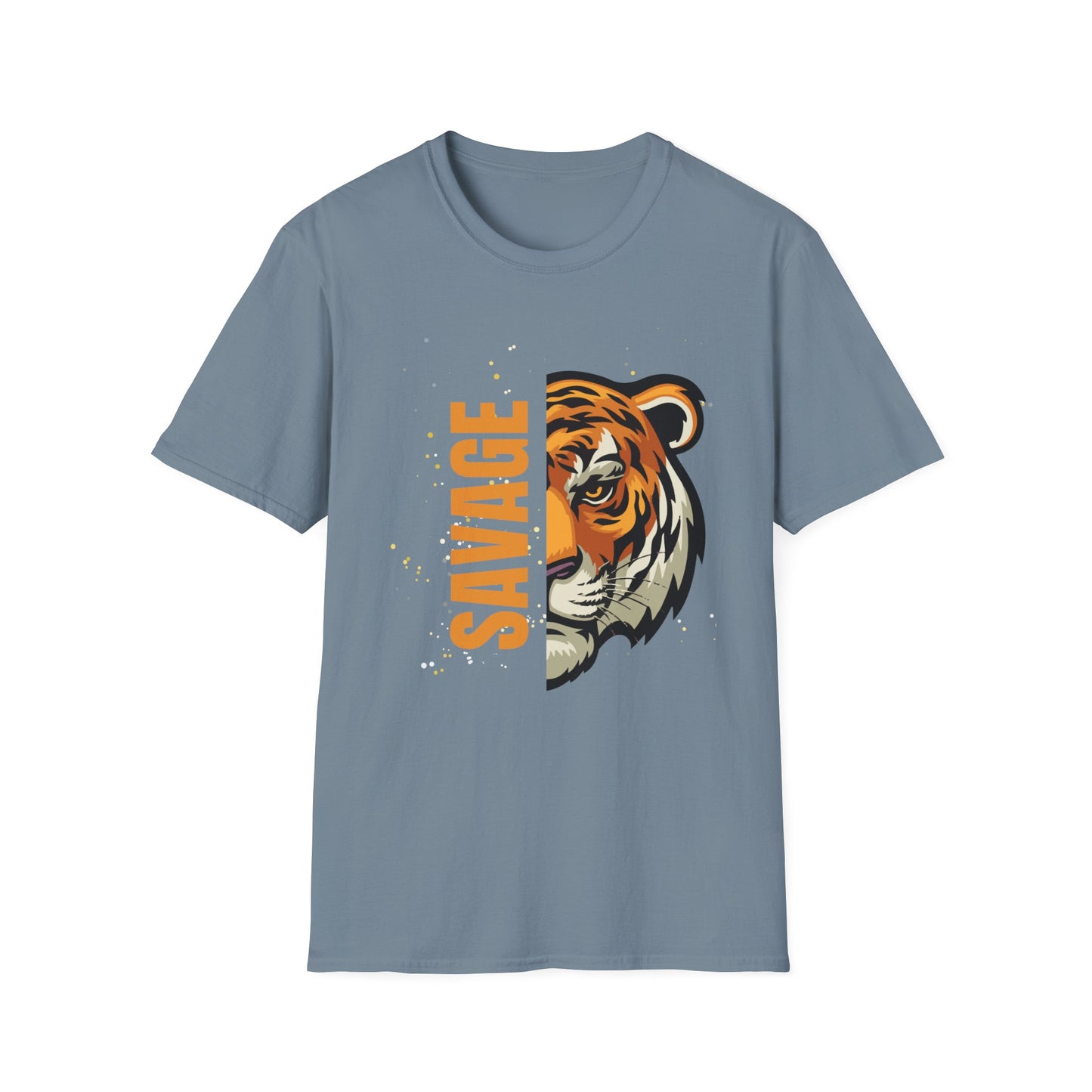 Savage Tiger Unisex Softstyle T-Shirt - Trendy Graphic Tee for Animal Lovers