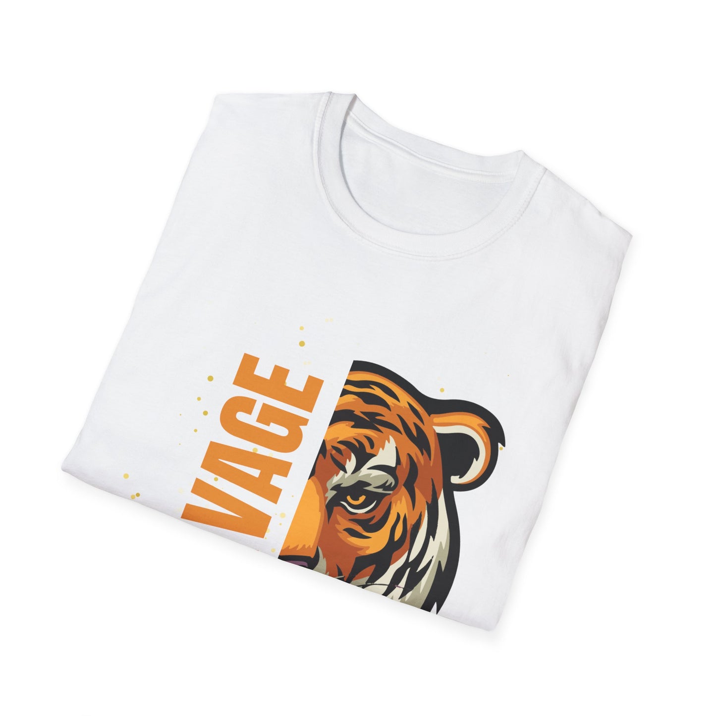 Savage Tiger Unisex Softstyle T-Shirt - Trendy Graphic Tee for Animal Lovers