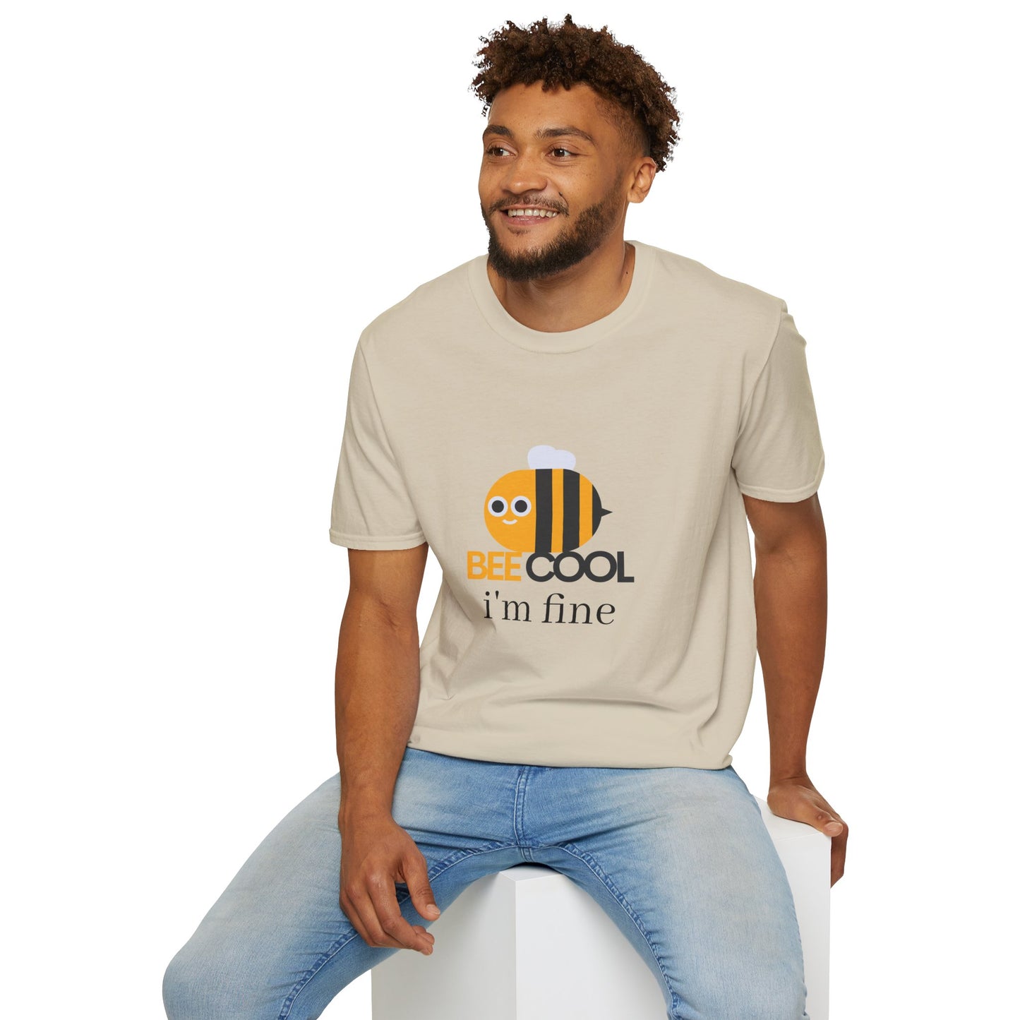 Bee Cool Unisex Softstyle T-Shirt - Fun and Playful Graphic Tee for Bee Lovers