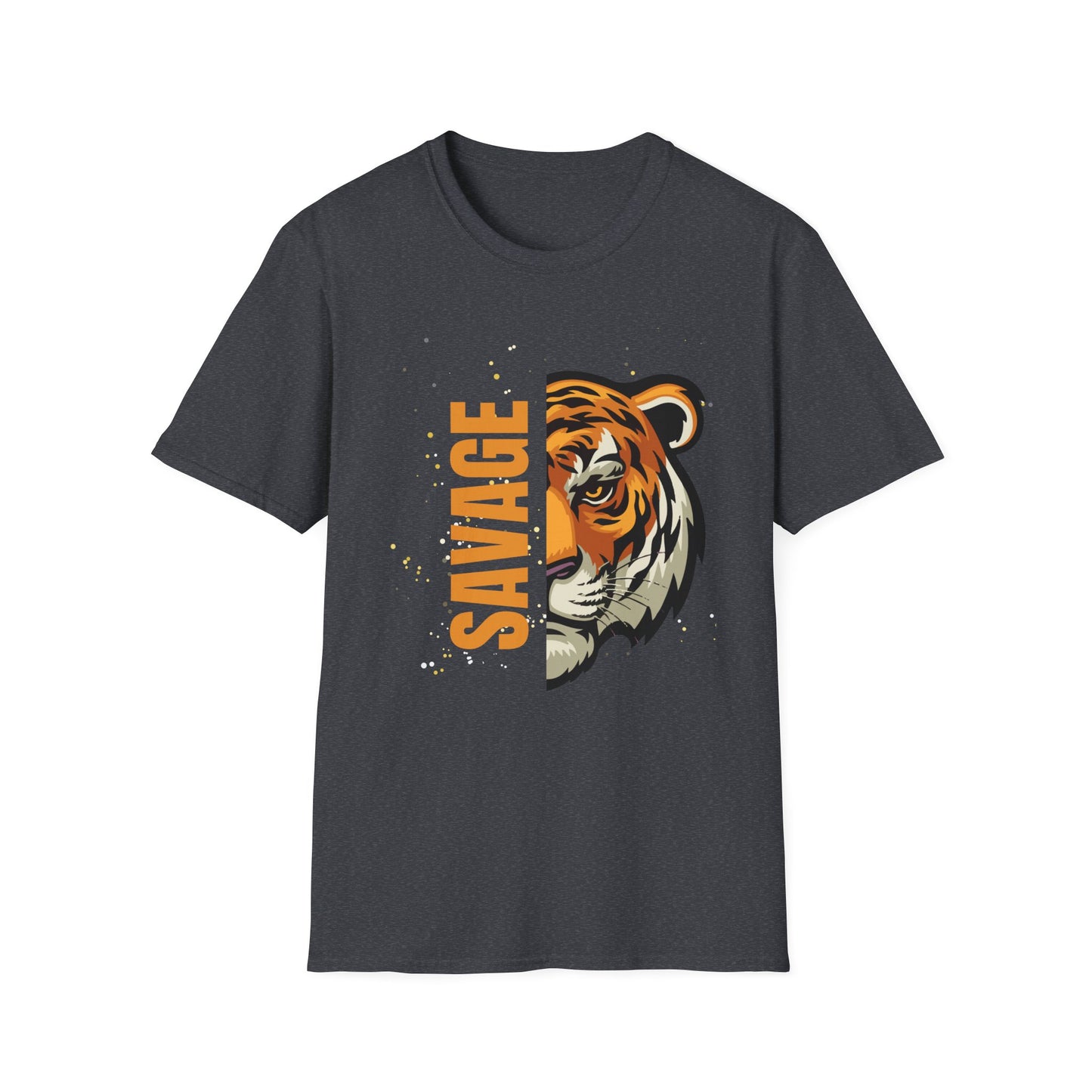 Savage Tiger Unisex Softstyle T-Shirt - Trendy Graphic Tee for Animal Lovers