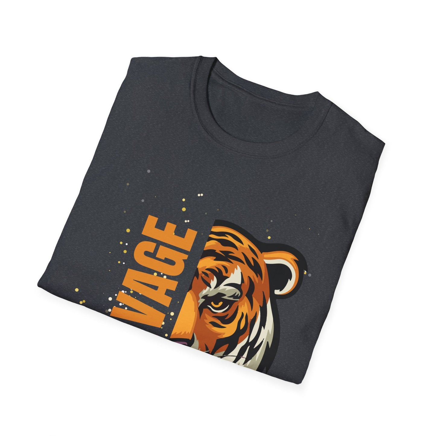 Savage Tiger Unisex Softstyle T-Shirt - Trendy Graphic Tee for Animal Lovers