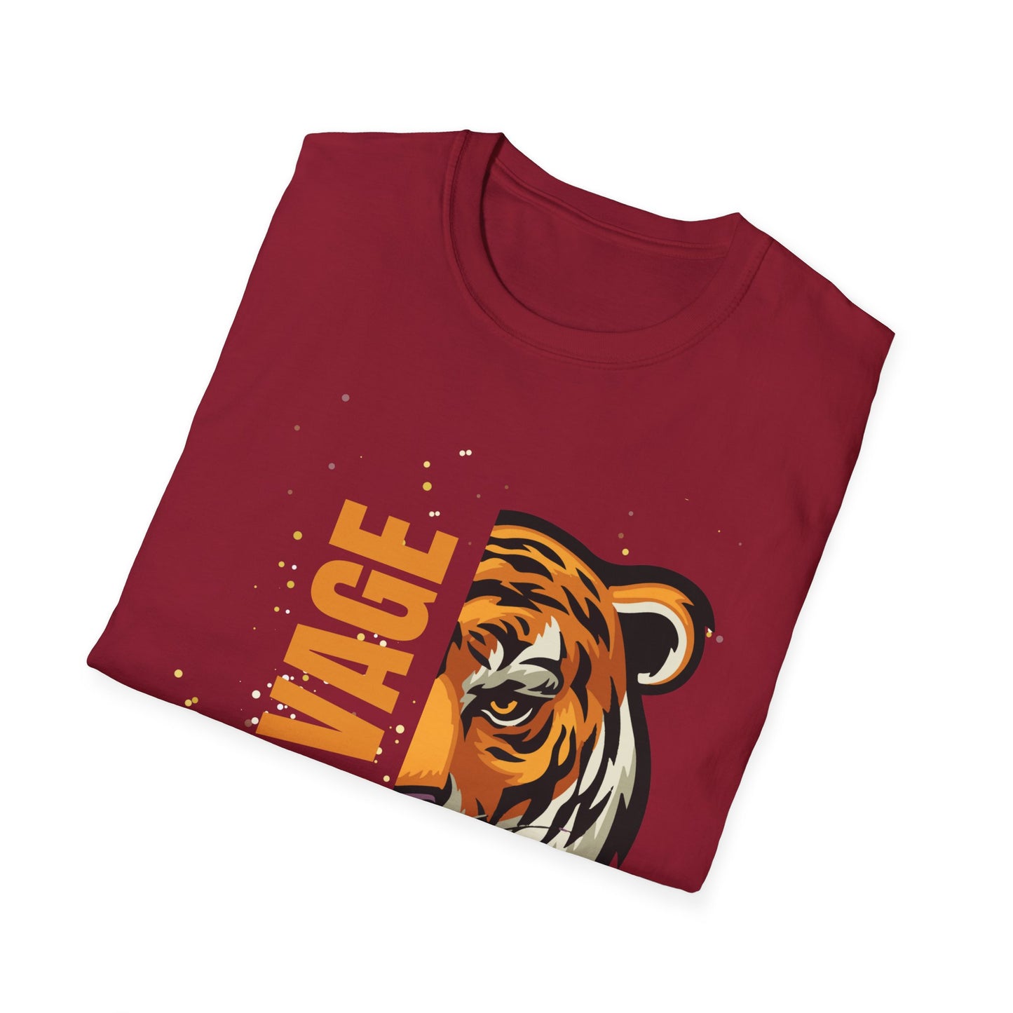 Savage Tiger Unisex Softstyle T-Shirt - Trendy Graphic Tee for Animal Lovers