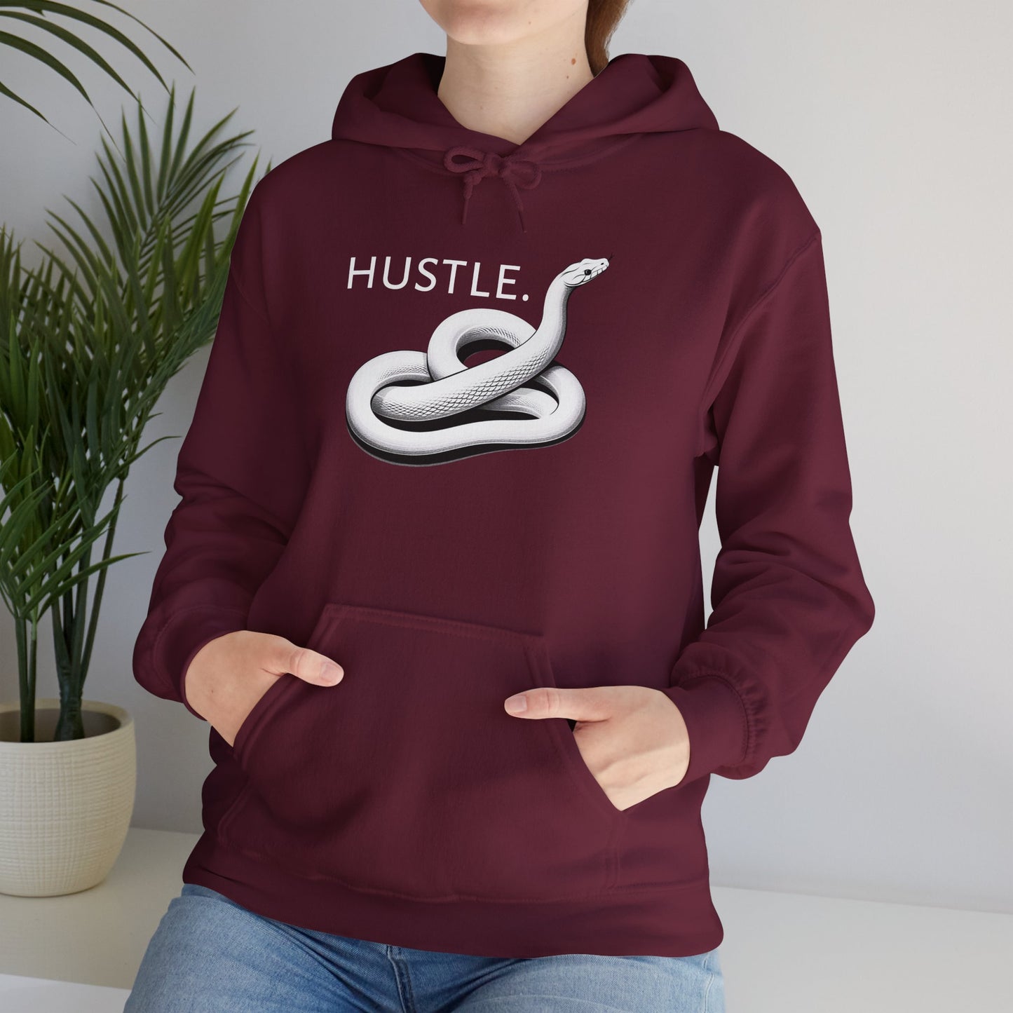 Hustle Unisex Heavy Blend Hoodie - Motivational Sweatshirt for Go-Getters