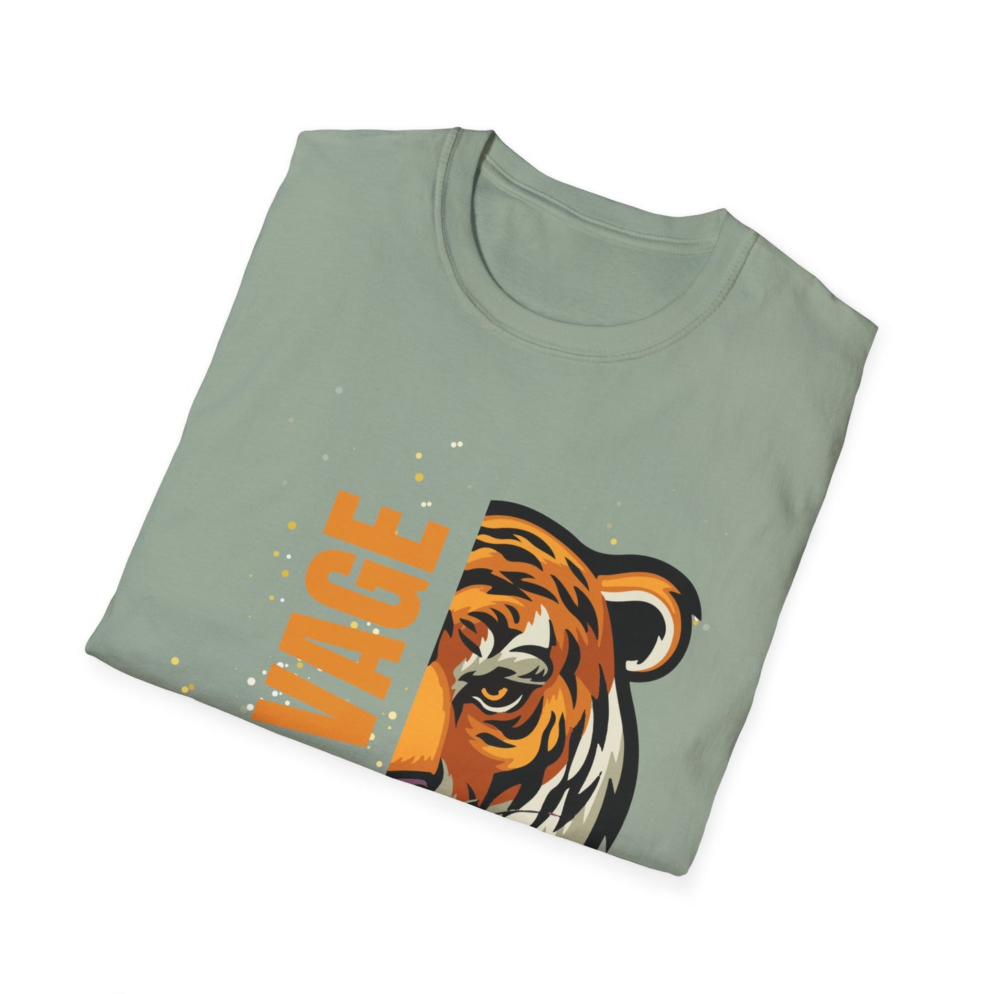 Savage Tiger Unisex Softstyle T-Shirt - Trendy Graphic Tee for Animal Lovers