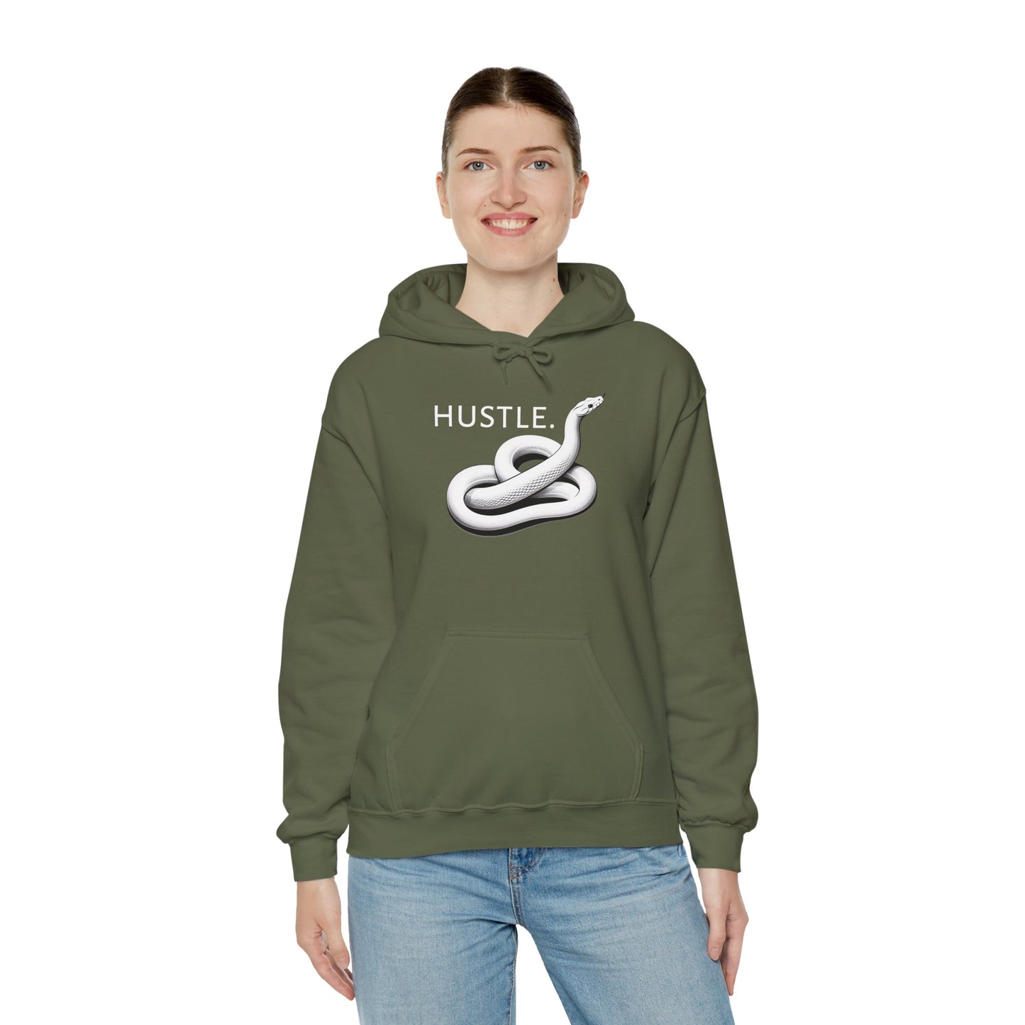 Hustle Unisex Heavy Blend Hoodie - Motivational Sweatshirt for Go-Getters