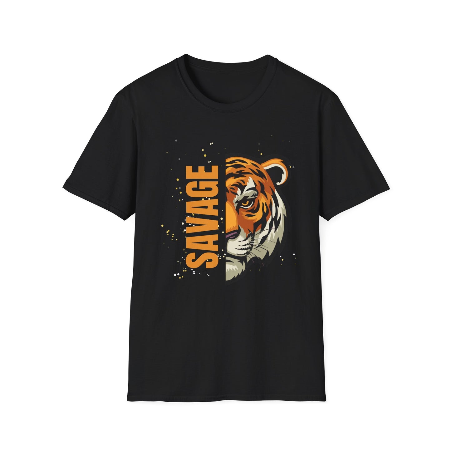 Savage Tiger Unisex Softstyle T-Shirt - Trendy Graphic Tee for Animal Lovers
