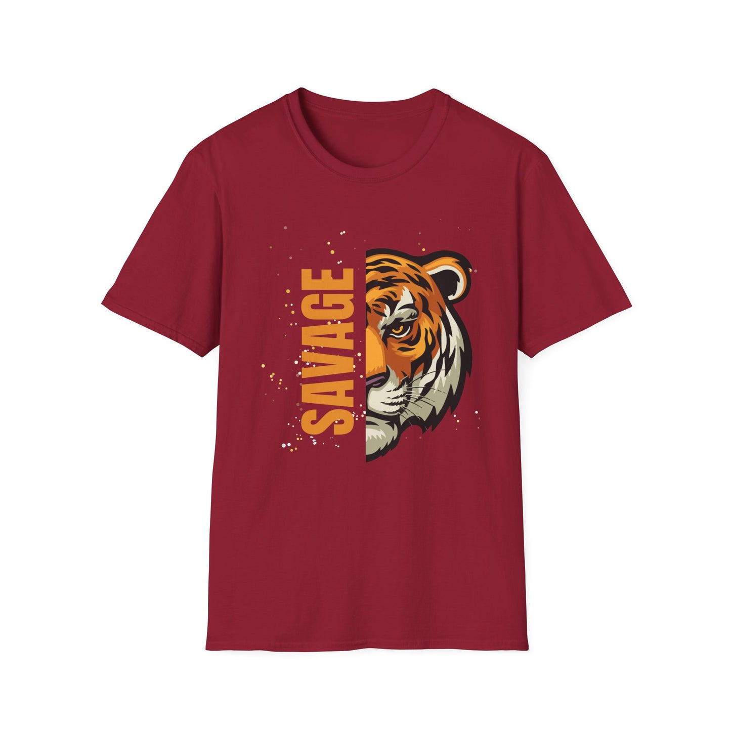 Savage Tiger Unisex Softstyle T-Shirt - Trendy Graphic Tee for Animal Lovers