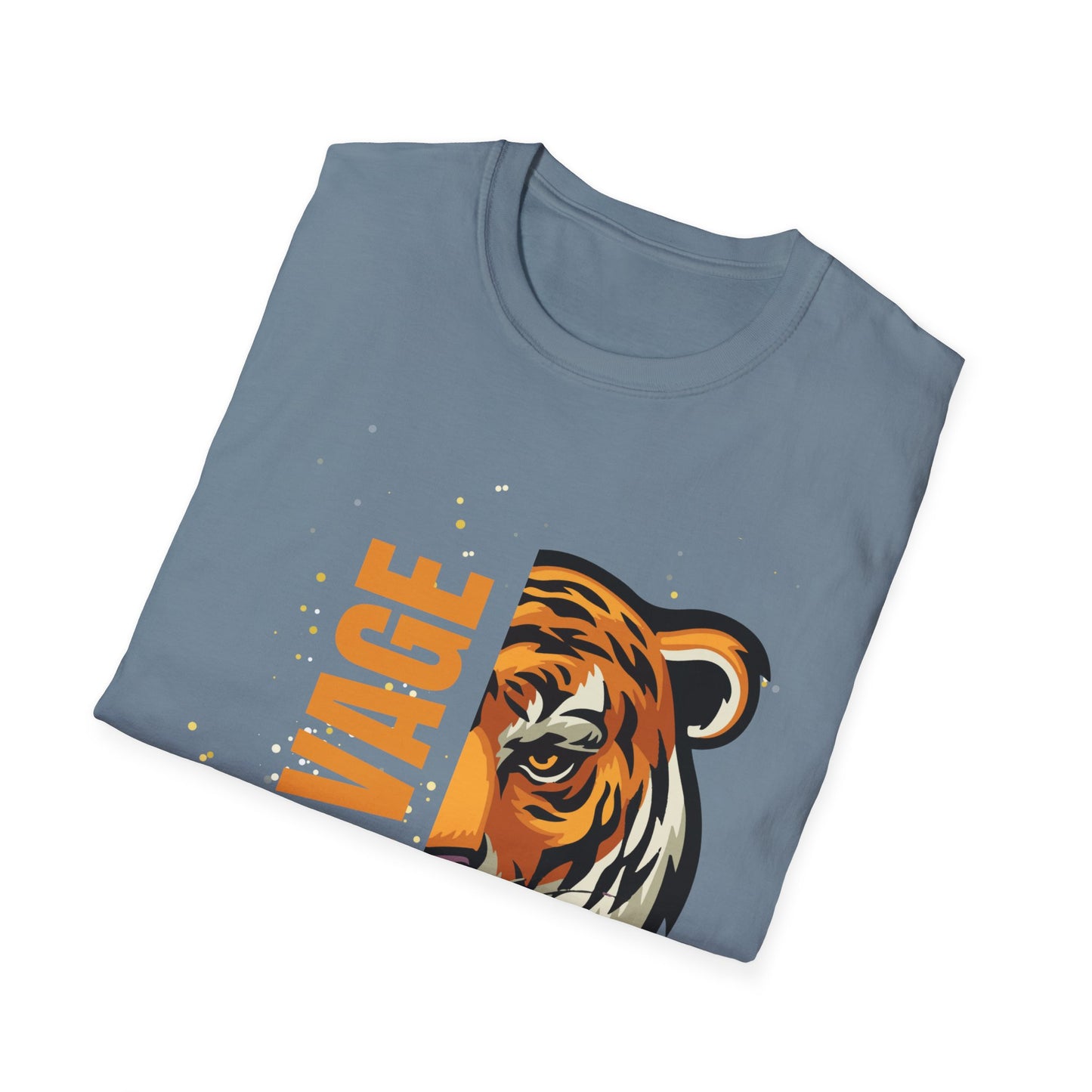 Savage Tiger Unisex Softstyle T-Shirt - Trendy Graphic Tee for Animal Lovers