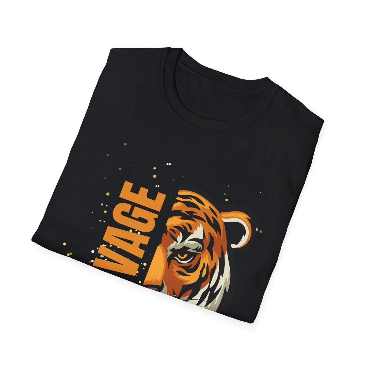 Savage Tiger Unisex Softstyle T-Shirt - Trendy Graphic Tee for Animal Lovers