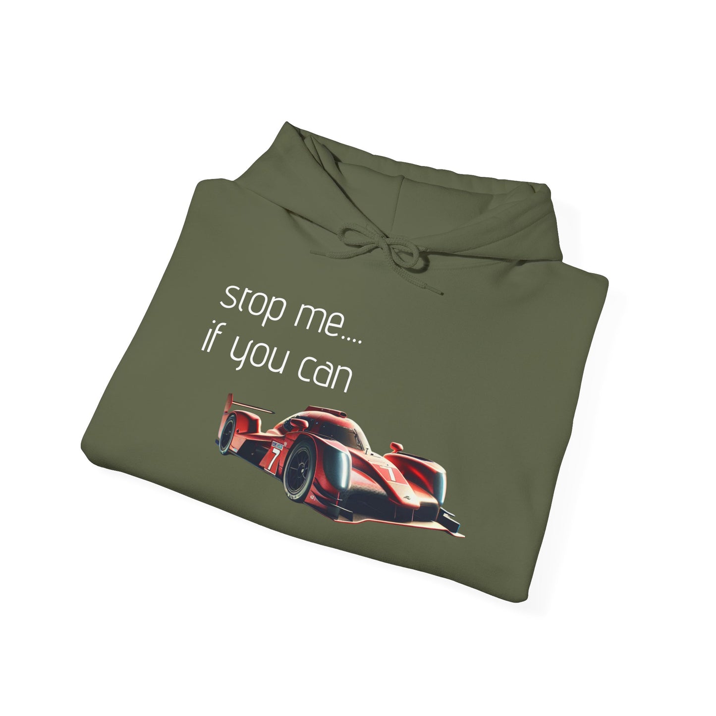 Unisex Racing Hoodie - "Stop Me If You Can"