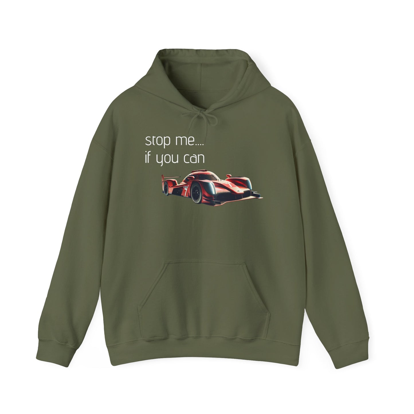 Unisex Racing Hoodie - "Stop Me If You Can"