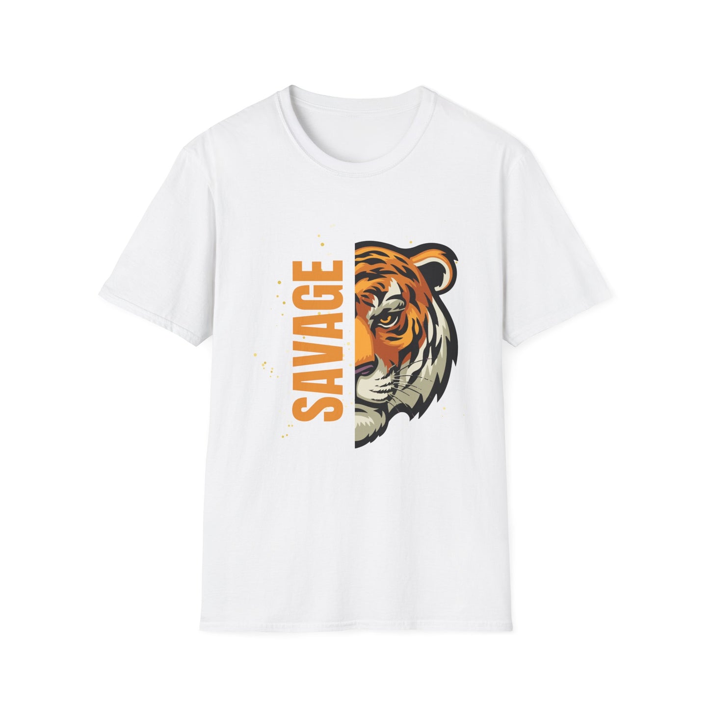 Savage Tiger Unisex Softstyle T-Shirt - Trendy Graphic Tee for Animal Lovers